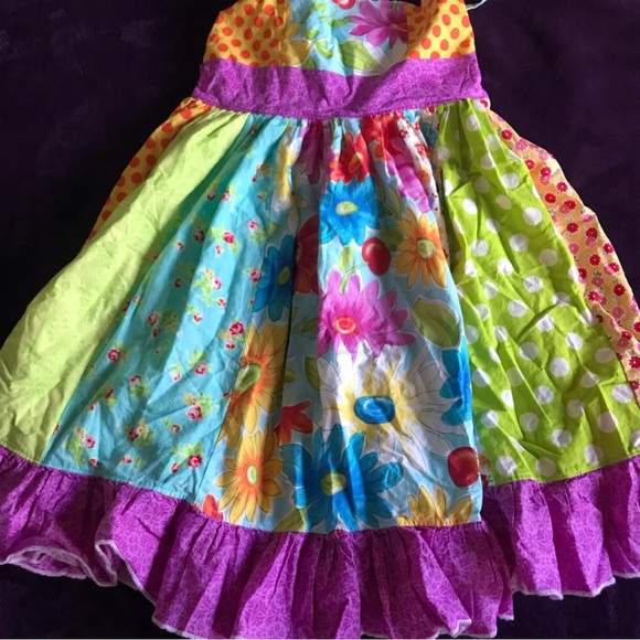 Other - Colorful Floral Patchwork Sundress with Purple Accents NWOT